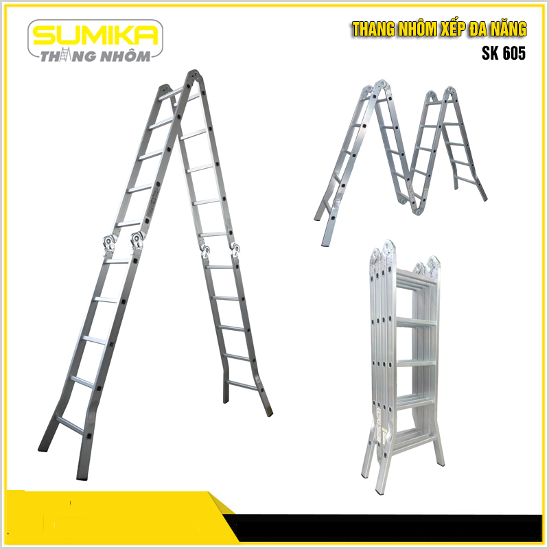 Thang nhôm gấp 4 đoạn Sumika SK 605