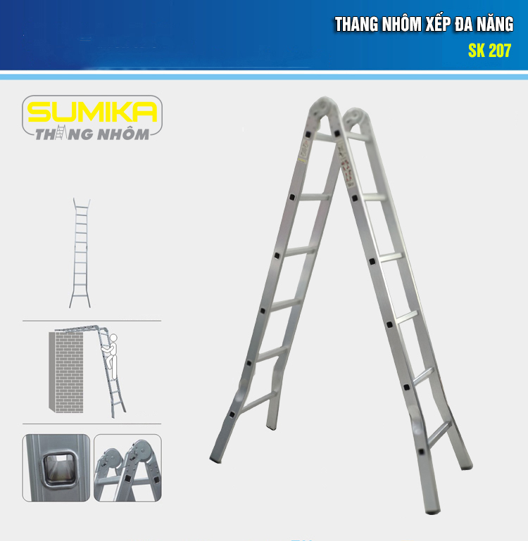 Thang nhôm gấp chữ A Sumika SK 207